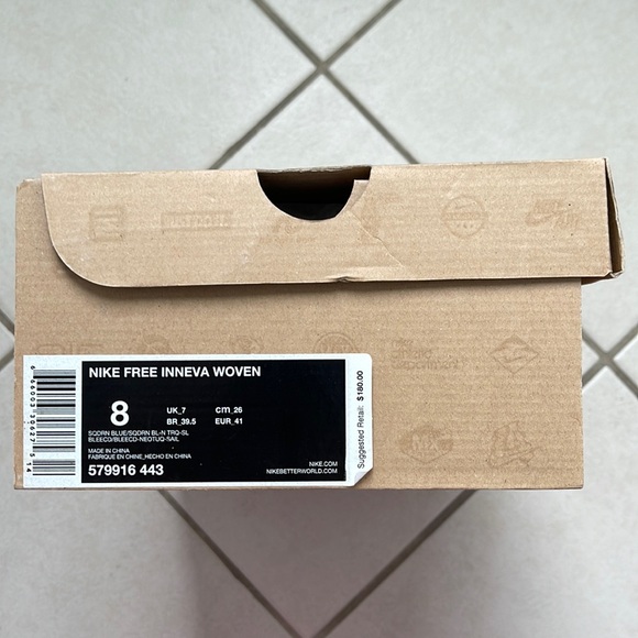 Used Nike Free Inneva Woven Mens US8 579916-443 - Picture 7 of 7